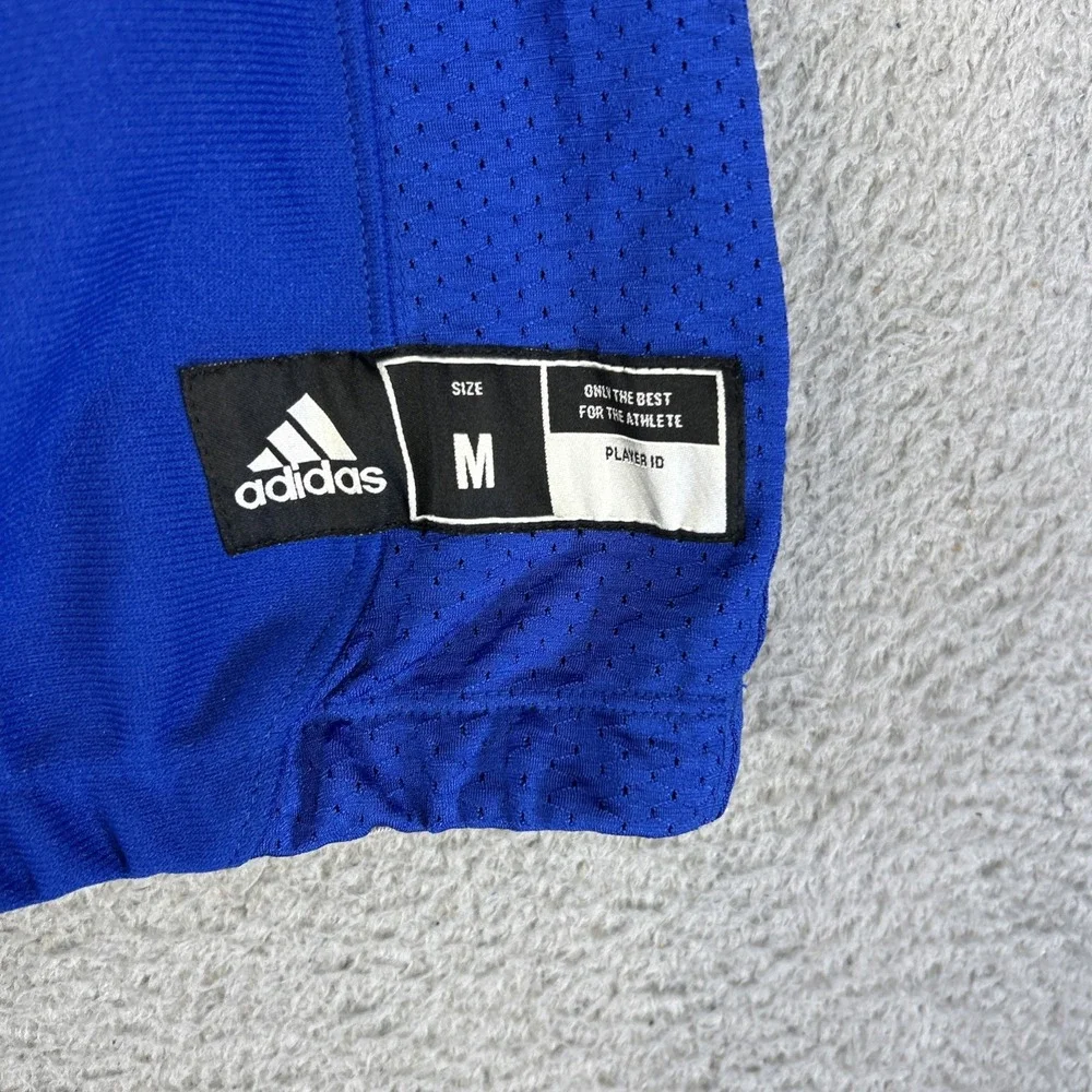 Adidas Football Jersey Mens Medium Blue White‎ Techfit Hyped Sports Athletic NEW
